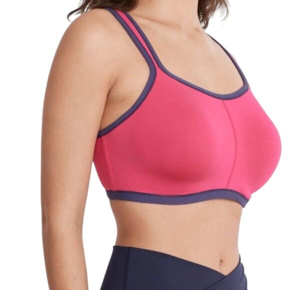 Natori Sports Bra Cushioned Underwire Hot Pink Purple Converts to Crossed 32C - Picture 12 of 12